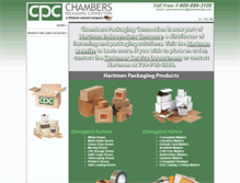 Tablet Screenshot of chamberspackaging.com